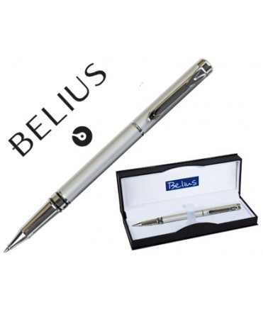 Roller belius nuremberg gris punta 0,5 mm tinta azul en estuche
