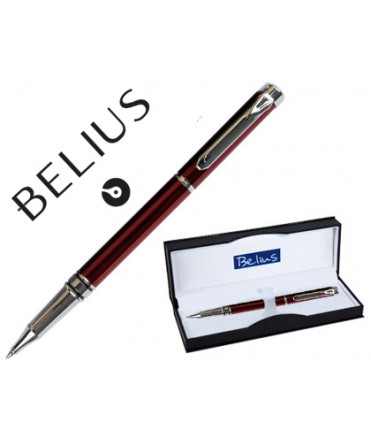 Roller belius nuremberg rojo punta 0,5 mm tinta azul en estuche