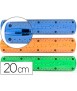Regla liderpapel plastico flexible 20 cm colores surtidos
