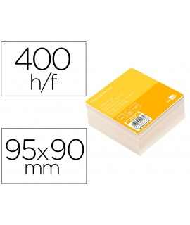 Taco papel liderpapel sin encolar blanco 400 hojas 95x90x40 mm 80 gr