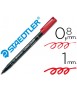 Rotulador staedtler lumocolor retroproyeccion punta de fibrapermanente 317-2 rojo punta media redonda 0.8-1 mm