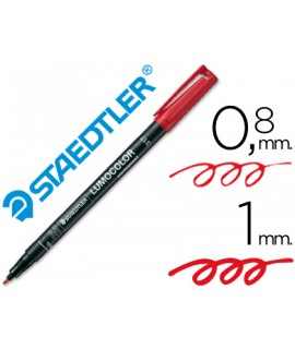 Rotulador staedtler lumocolor retroproyeccion punta de fibrapermanente 317-2 rojo punta media redonda 0.8-1 mm
