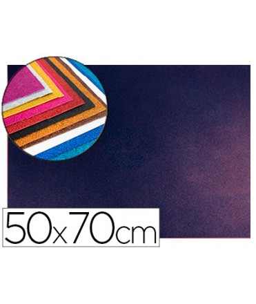 Goma eva con purpurina liderpapel 50x70cm 60g/m2 espesor 2 mm bicolor azul rojo