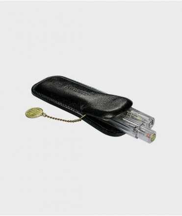 Estuche de piel negra