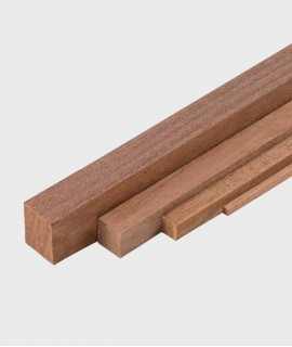 Walnut wood slat, 4x4 mm.