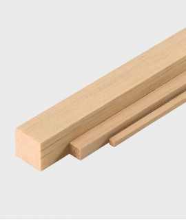 Listón madera de ramin, 4x4 mm. 