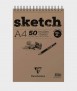Drawing pad ClaireFontaine DIN A4, 90g. 100 sheets