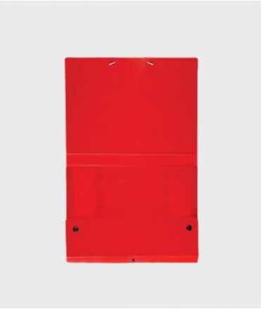 Carpeta de projectes desmuntable, llom 4 cm. Mides: 34x24,5x4 cm. Color vermell 