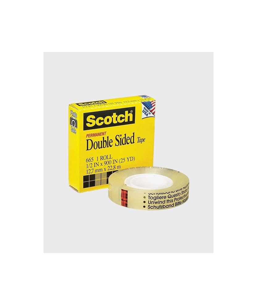 Cinta adhesiva doble cara Scotch. Medida: 22x12mm.