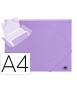 Carpeta liderpapel gomas tres solapas polipropileno din a4 color lavanda opaco