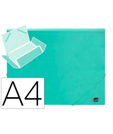 Carpeta liderpapel gomas solapas polipropileno din a4 verde manzana opaco