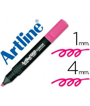 Fluorescent Artline Marker EK-660 Pink Beveled Tip