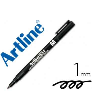 Rotulador artline retroproyeccion punta fibra permanente ek-854 negro -punta redonda 1 mm