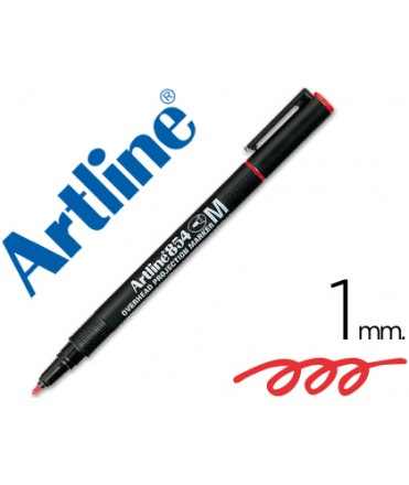 Rotulador artline retroproyeccion punta fibra permanente ek-854 rojo -punta redonda 1 mm