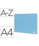 Carpeta liderpapel clasificador fuelle polipropileno din a4 celeste opaco 13 departamentos