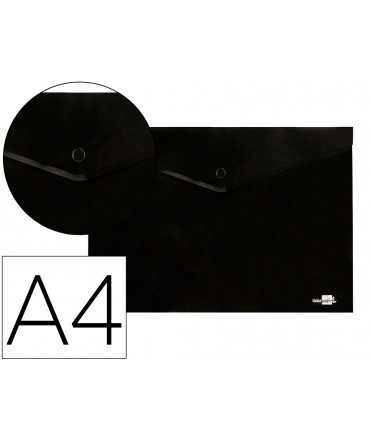 Carpeta liderpapel dossier broche polipropileno din a4 negro opaco 50 hojas
