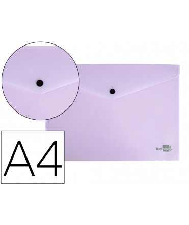 Folder liderpapel dossier brooch polypropylene din a4 lavender opaque 50 sheets