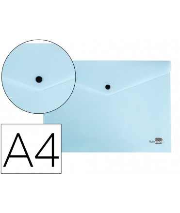 Carpeta liderpapel dossier broche polipropileno din a4 celeste opaco 50 hojas
