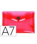 Folder liderpapel dossier with polypropylene clasp din a7 translucent red