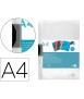 Folder liderpapel dossier side clamp polypropylene DIN A4 transparent 30 sheets sliding clamp