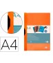 Carpeta liderpapel dossier pinza lateral polipropileno din a4 naranja fluor opaco 30 hojas pinza deslizante