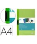 Carpeta liderpapel dossier pinza lateral polipropileno din a4 verde translucido 60 hojas pinza deslizante