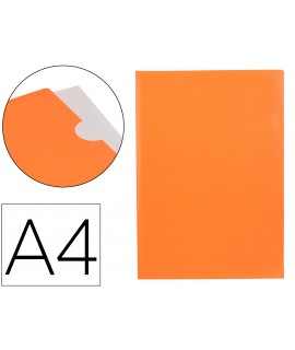 Carpeta liderpapel dossier uñero polipropileno din a4 naranja fluor opaco 20 hojas