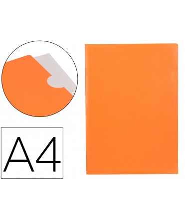 Carpeta liderpapel dossier uñero polipropileno din a4 naranja fluor opaco 20 hojas