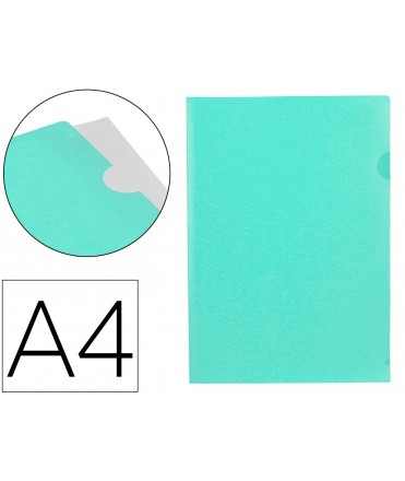 Carpeta liderpapel dossier uñero polipropileno din a4 verde manzana opaco 20 hojas