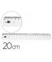Regla liderpapel plastico irrompible transparente 20 cm