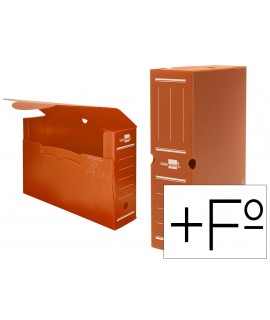 Plastic Definitive File Box liderpapel Brown 387x275x105 mm