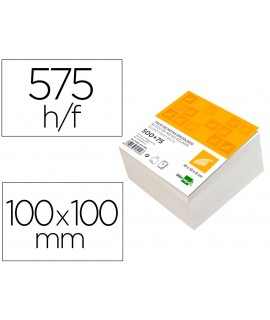 Taco papel liderpapel encolado blanco 500+75 hojas 100x100x60 mm 80 g