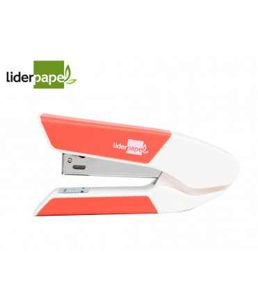 liderpapel stapler with gift of extra-staples and box of 1000 staples 26/6 capacity 20h coral color