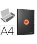 Carpeta liderpapel antartik gomas a4 3 solapas carton forrado trending color negro