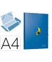 Carpeta liderpapel antartik gomas a4 3 solapas carton forrado trending color azul