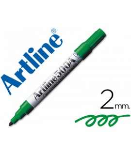 Rotulador artline pizarra ek-500 verde punta redonda 2 mm recargable