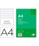 Recambio liderpapel a4 100 hojas 60gr horizontal con margen 4 taladros