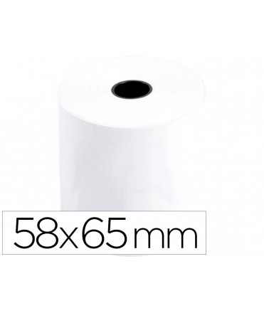 Rollo sumadora q-connect electro 58 mm ancho x 65 mm diametro sin bisfenol a