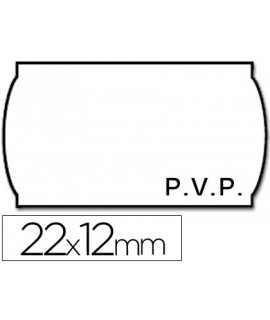 Etiquetas meto onduladas 22x12 mm pvp blanca adh.2 rollo 1500 etiquetas
