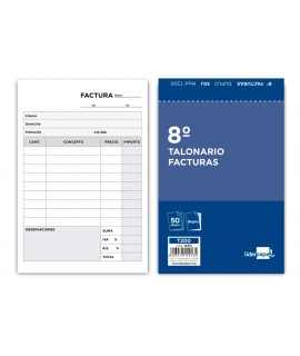 Talonario liderpapel facturas 8º original y copia t200 con i.v.a