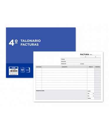 Checkbook liderpapel invoices original quarter and copy t218 landscape with VAT.