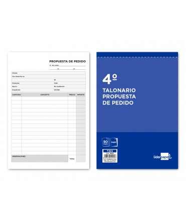 Talonario liderpapel pedidos cuarto original y copia t222