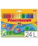 Lapices cera plastidecor caja de 24 colores surtidos