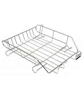 Bandeja sobremesa metalica q-connect cromada 370x275 mm