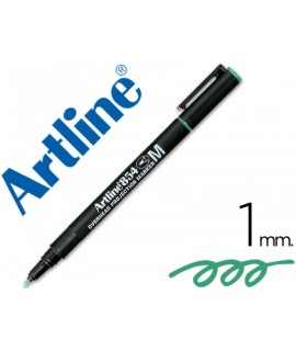 Rotulador artline retroproyeccion punta fibra permanente ek-854 verde -punta redonda 1 mm
