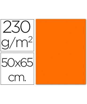 Cartulina fluorescente naranja 50x65 cm 230 gr
