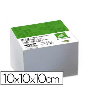 Taco papel liderpapel encolado blanco 1000 hojas 100x100x100 mm 80 gr