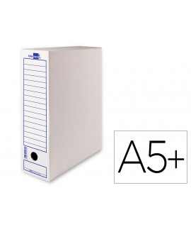 Definitive file box liderpapel 103 quarter recycled cardboard 325g/m2 spine 105 mm white 278x105x213 mm