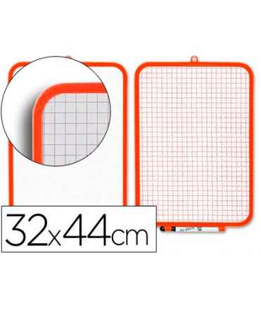 Pizarra blanca liderpapel 32x44 cm con rotulador y borrador