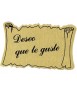 Gold adhesive sticker I wish you like roll of 450 units